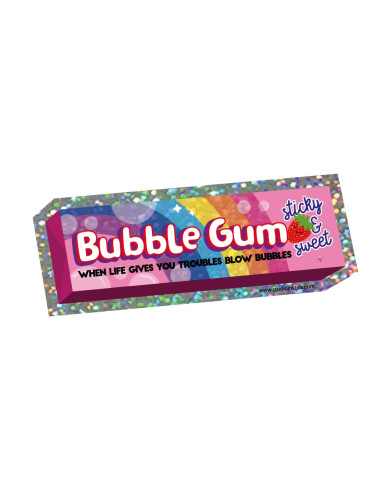 Pegatina con purpurina "Bubblegum"