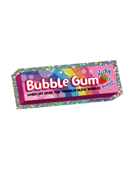 Pegatina con purpurina "Bubblegum"