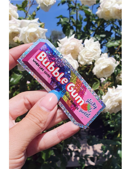 Pegatina con purpurina "Bubblegum"