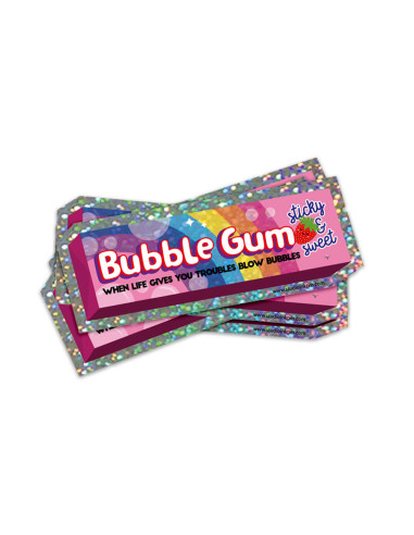 Pegatina con purpurina "Bubblegum"