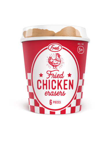 Cubo de gomas de borrar "Pollo frito"