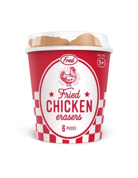 Cubo de gomas de borrar "Pollo frito"