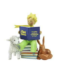 Figura "El Principito" con libros