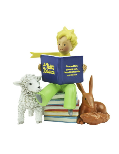 Figura "El Principito" con libros