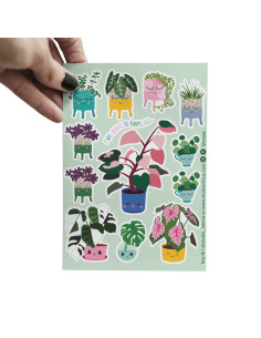 Hoja de pegatinas de vinilo "Plantas"
