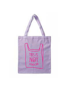 Tote bag lila "Not a plastic bag"