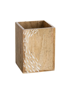 Portalápices de madera "Banco de peces"