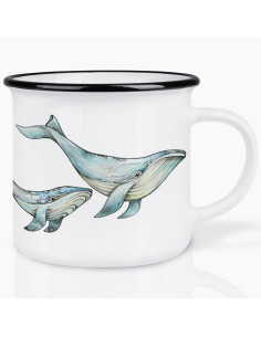 Taza de cerámica "Ballenas"