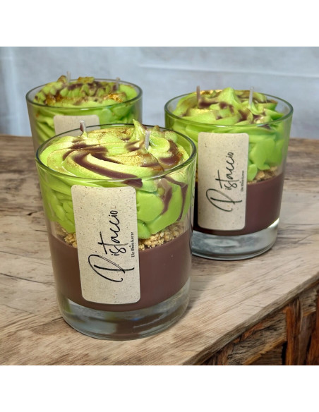 Vela de soja artesana "Pistacho"