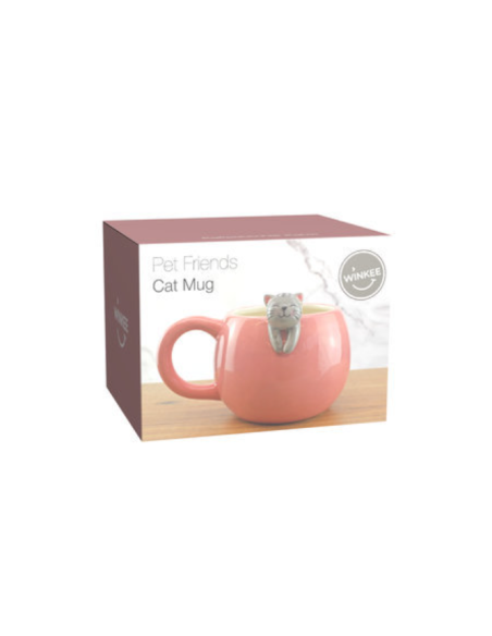 Taza de cerámica con gatito
