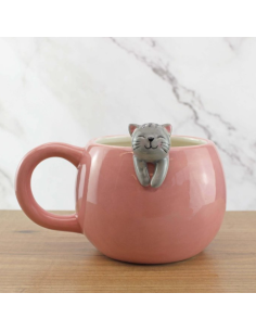Taza de cerámica con gatito