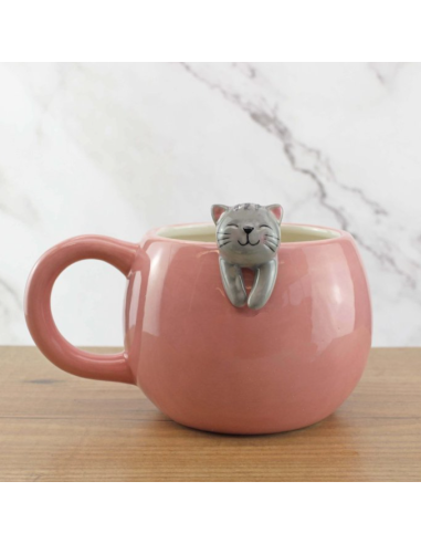 Taza de cerámica con gatito