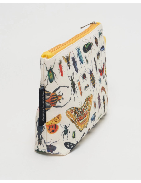 Neceser de algodón reciclado "Mariposas e insectos"