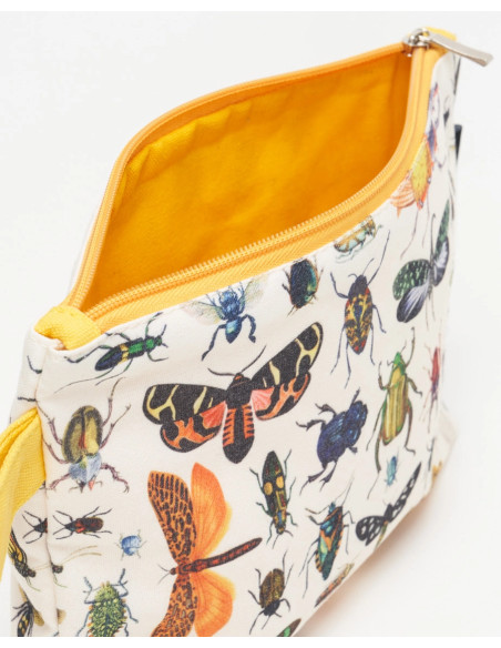 Neceser de algodón reciclado "Mariposas e insectos"