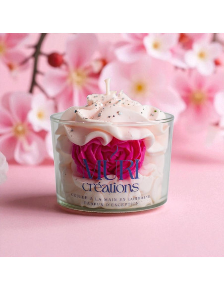 Vela artesana de soja "Flor de cerezo"