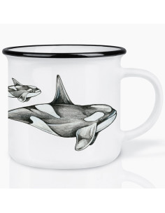 Taza de cerámica "Orcas"