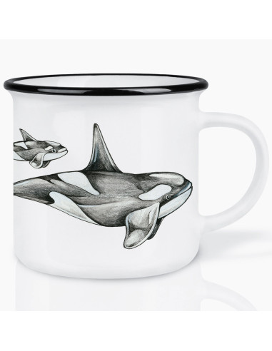 Taza de cerámica "Orcas"