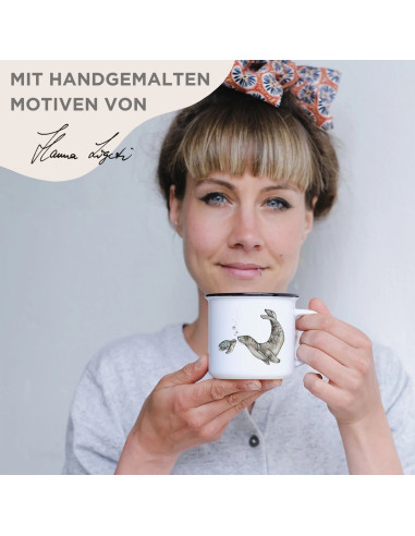 Taza de cerámica "Encuentro oceánico"