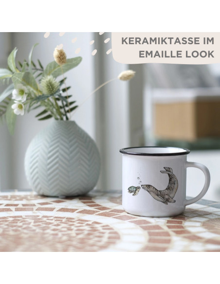 Taza de cerámica "Encuentro oceánico"