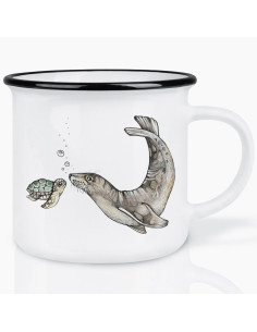 Taza de cerámica "Encuentro oceánico"