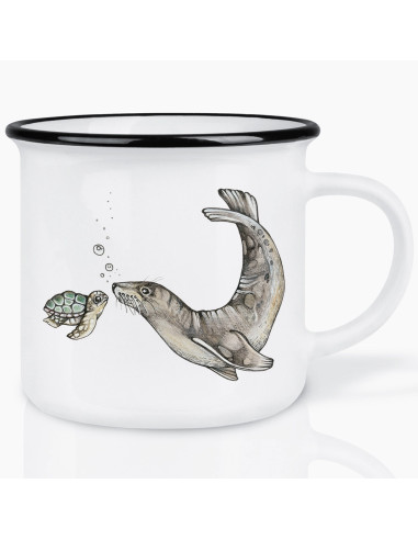 Taza de cerámica "Encuentro oceánico"