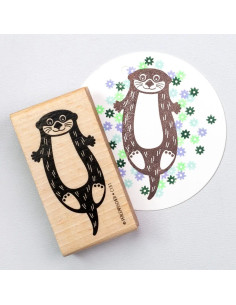 Sello de madera "Nutria"