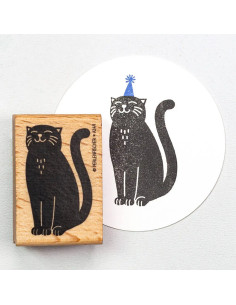 Sello de madera "Gato"