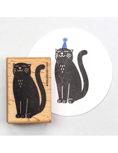 Sello de madera "Gato"
