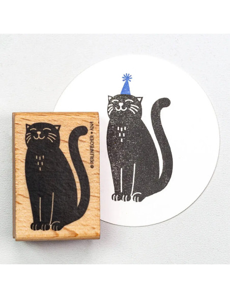 Sello de madera "Gato"