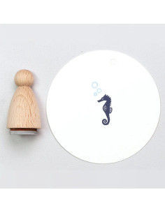 Sello de madera "Caballito de mar"