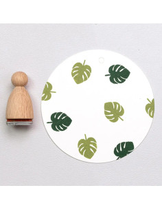 Sello de madera "Hoja de monstera"