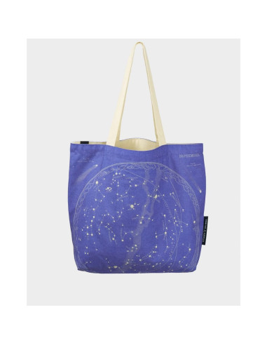 Bolso reversible de algodón reciclado "Mapa...