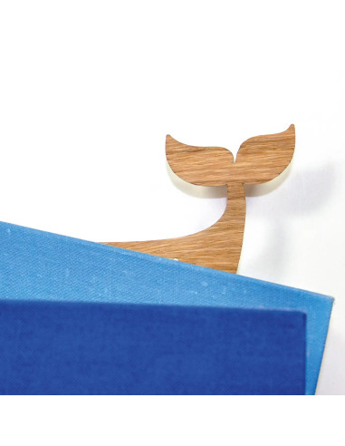Marcapáginas de madera "Ballena"