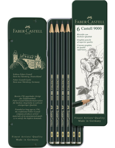 Set de 6 lápices "Castell 9000"