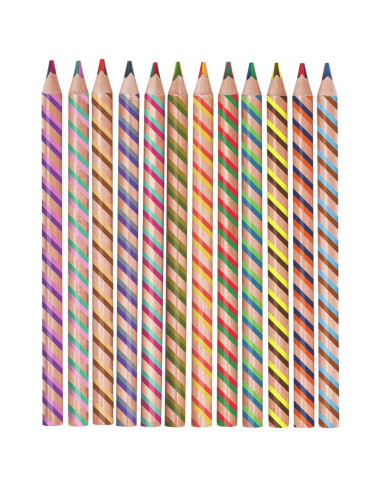 Set de 12 lápices de colores dobles "Jumbo"