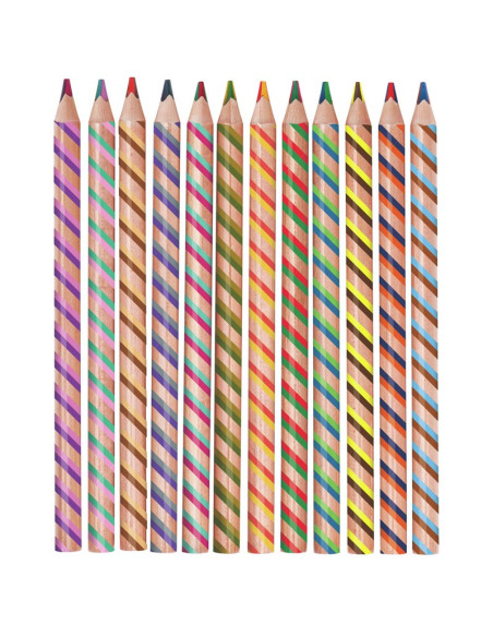 Set de 12 lápices de colores dobles "Jumbo"