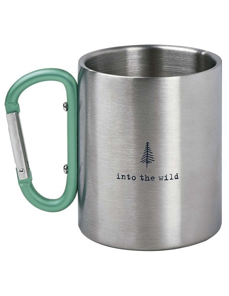 Taza de acero inoxidable con mosquetón