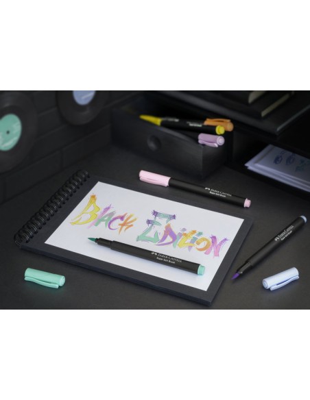 Set de 6 rotuladores pastel con punta pincel