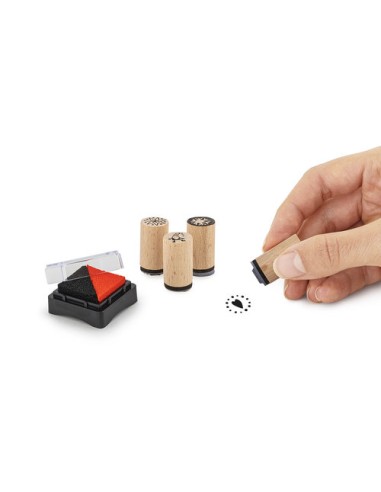 Set de sellos navideños y tinta