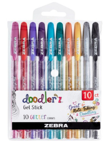 Set de 10 bolígrafos con purpurina