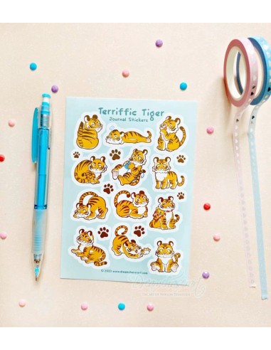 Hoja de pegatinas de vinilo "Tigres"