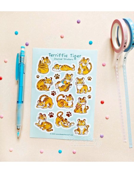 Hoja de pegatinas de vinilo "Tigres"
