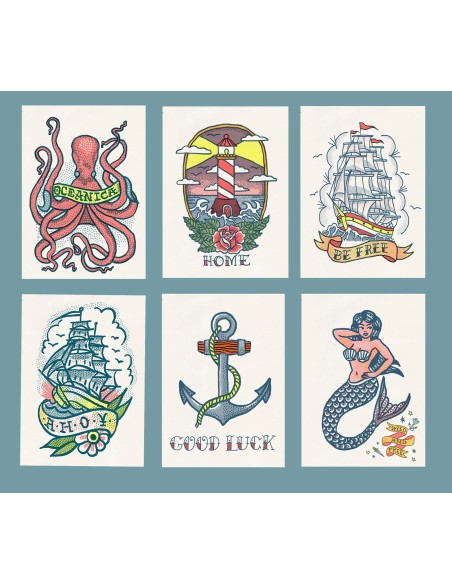 Postal "Tattoo marinero"