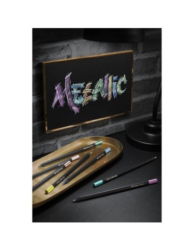 Set de 12 lápices de colores metalizados