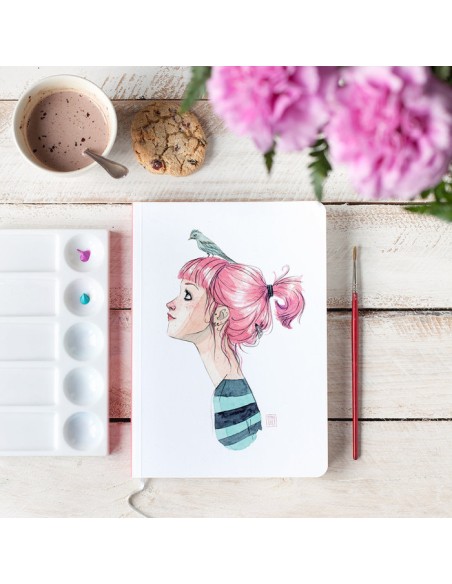 Cuaderno A5 "Pájaros en la cabeza"