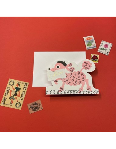 Tarjeta secreta de amor "Caniche"