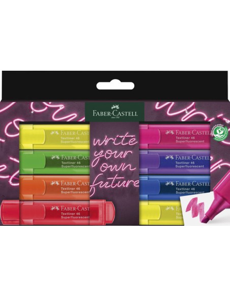 Set de 8 marcadores súper fluorescentes