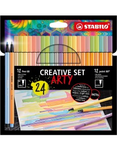 Set de 24 rotuladores pastel "Arty"