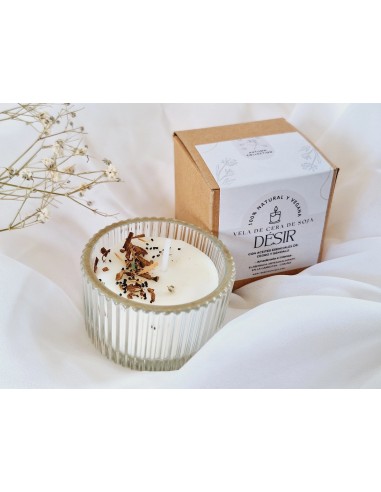 Vela de soja con aceites esenciales