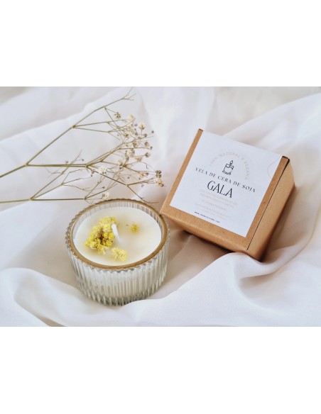 Vela de soja con aceites esenciales